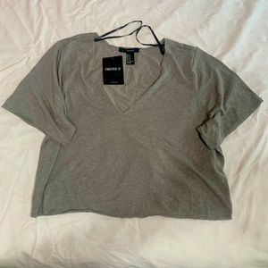 forever 21 knit top/SSLV heather grey size M